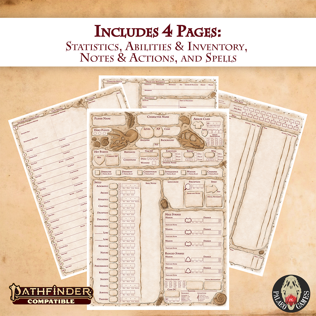 Pathfinder Character Sheet (Fillable PDF)