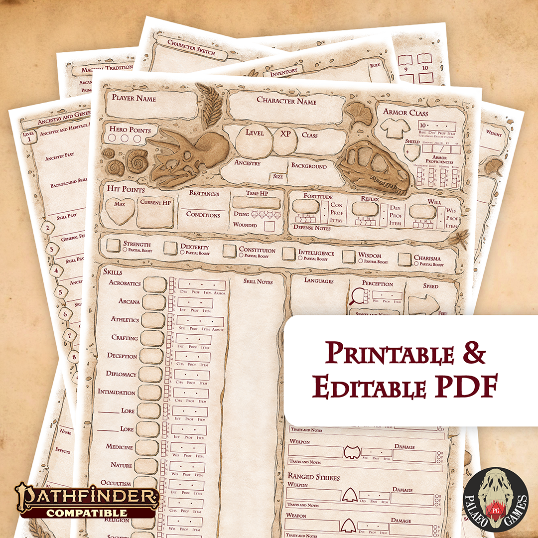 Pathfinder Character Sheet (Fillable PDF)