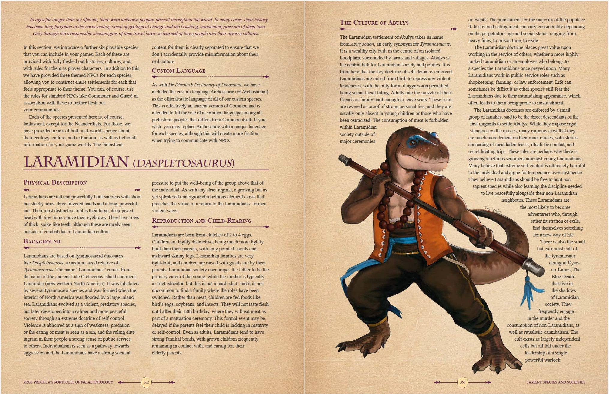 Professor Primula's Portfolio of Palaeontology - Digital Download PDF (D&D)